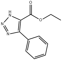 4-Phenyl-1H-1,2,3-triazole-5-carboxylic acid ethyl ester分子式结构图