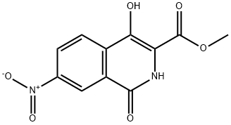 4-羟基-7-硝基-1-氧代-1,2-二氢异喹啉-3-羧酸甲酯分子式结构图