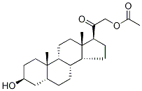 21-乙酰氧基-3BETA-羟基-5BETA-孕甾烷-20-酮分子式结构图