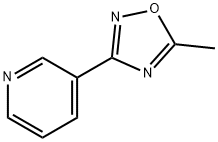 3-(5-Methyl-1,2,4-oxadiazol-3-yl)pyridine分子式结构图