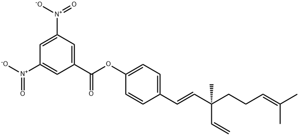 4-[(1E,3S)-3-Vinyl-3,7-dimethyl-1,6-octadienyl]phenol 3,5-dinitrobenzoate分子式结构图