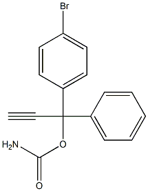 1-(p-Bromophenyl)-1-phenyl-2-propyne-1-ol=carbamate分子式结构图