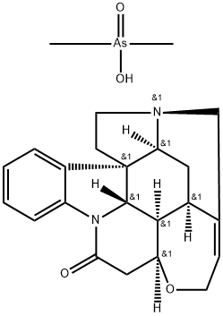 番木鳖碱二甲基次胂酸盐分子式结构图