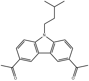 3,6-Diacetyl-9-isopentyl-9H-carbazole分子式结构图