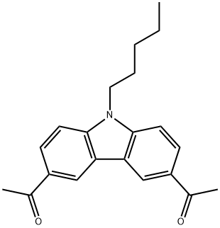 3,6-Diacetyl-9-pentyl-9H-carbazole分子式结构图