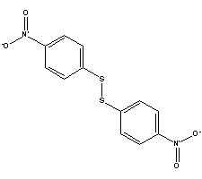 4,4'-二硝基二苯二硫醚分子式结构图