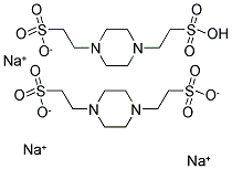 哌嗪-N,N'-二(2-乙磺酸)倍半钠盐分子式结构图