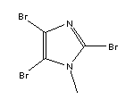 2,4,5-三溴-1-甲基-1H-咪唑分子式结构图