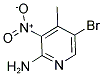 2-氨基-5-溴-3-硝基-4-甲基吡啶分子式结构图