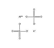 硫酸铝钾(脱水)分子式结构图