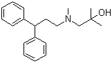 2,N-二甲基-N-(3,3-二苯基丙基)-1-氨基-2-丙醇分子式结构图