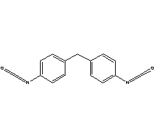 二苯基甲烷-4,4'-二异氰酸酯分子式结构图