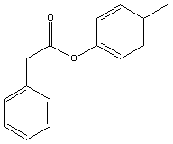 苯乙酸对甲酚酯分子式结构图