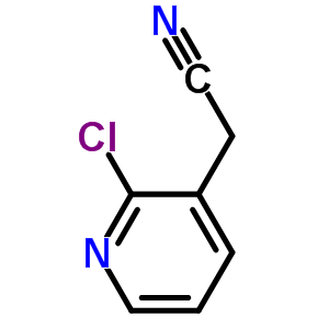 (2-氯吡啶-3-基)乙腈分子式结构图