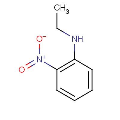 N-乙基-2-硝基苯胺分子式结构图