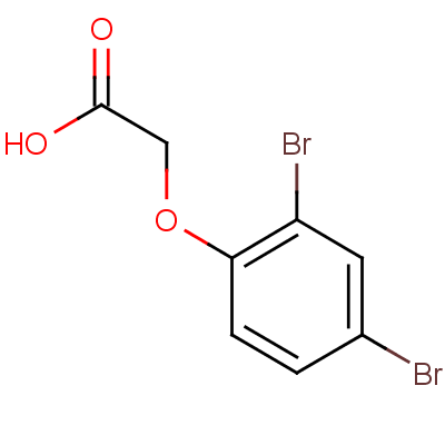 2,4-二溴苯氧基乙酸分子式结构图