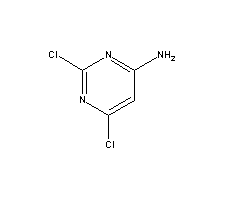 4-氨基-2,6-二氯嘧啶分子式结构图