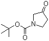 1-叔丁氧碳基-3-吡咯烷酮分子式结构图