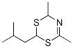 2-异丁基-4,6-二甲基二氢-l,3,5-二噻嗪分子式结构图