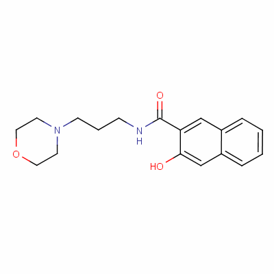 N-(3-吗啉基丙基)-3-羟基-2-萘甲酰胺分子式结构图