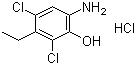 2,4-二氯-3-乙基-6-氨基苯酚盐酸盐分子式结构图