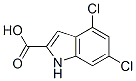 4,6-二氯吲哚-2-甲酸分子式结构图