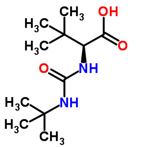 N-叔丁氨羰基-3-甲基-L-缬氨酸分子式结构图