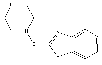 N-氧联二亚乙基-2-苯并噻唑次磺酰胺分子式结构图