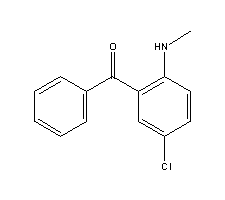 2-甲氨基-5-氯二苯甲酮分子式结构图