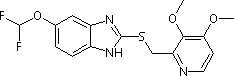 5-(二氟甲氧基)-2-{[(3,4-二甲氧基-2-吡啶基)甲基]硫}-1H-苯并咪唑分子式结构图