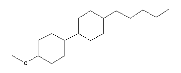 反式,反式-4'-戊基-4-甲氧基-联环己基分子式结构图
