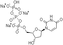 2'-脱氧尿苷-5'-三磷酸三钠盐分子式结构图