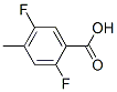 2,5-二氟-4-甲基苯甲酸分子式结构图