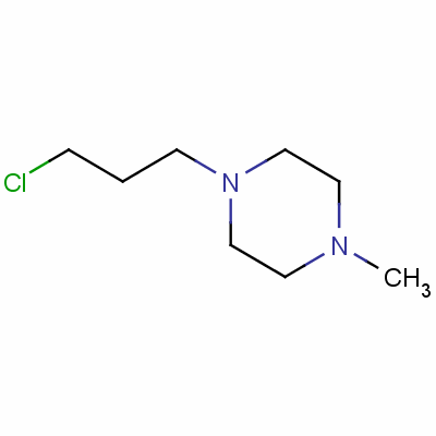 1-(3-氯丙基)-4-甲基哌嗪分子式结构图