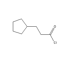 3-环戊基丙酰氯分子式结构图