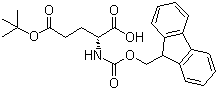 Fmoc-D-谷氨酸 gamma-叔丁酯分子式结构图