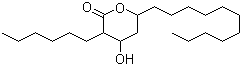 3-己基四氢-4-羟基-6-十一烷基-2H-吡喃-2-酮分子式结构图