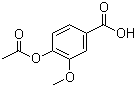 4-乙酰氧基-3-甲氧基苯甲酸分子式结构图