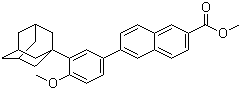 6-[3-(1-金刚烷基)-4-甲氧基苯基]-2-萘甲酸甲酯分子式结构图