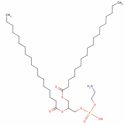 1,2-二硬酯酰-sn-甘油-3-磷酰乙醇胺分子式结构图