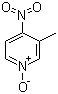 3-甲基-4-硝基吡啶-N-氧化物分子式结构图