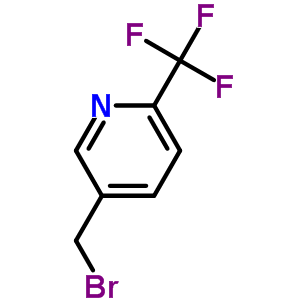 5-溴甲基-2-三氟甲基吡啶分子式结构图