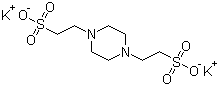 1,4-哌嗪二乙磺酸二钾盐分子式结构图