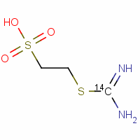 2-[(氨基亚氨基甲基)硫]乙磺酸(14C)分子式结构图