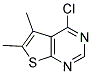 4-氯-5,6-二甲基噻吩[2,3-D]嘧啶分子式结构图