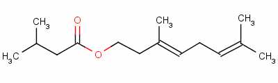 异戊酸香叶酯分子式结构图