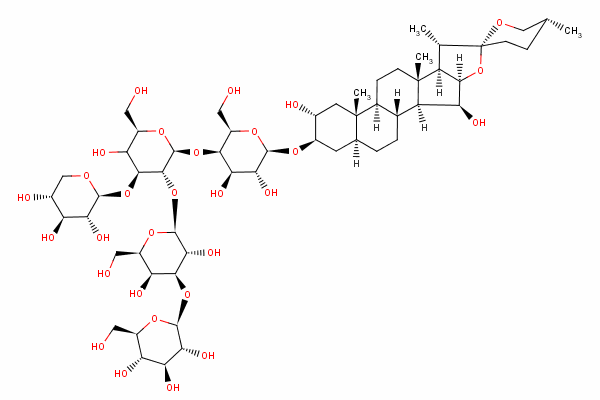 毛地黄皂苷分子式结构图