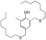 4,6-二(辛硫甲基)邻甲酚分子式结构图