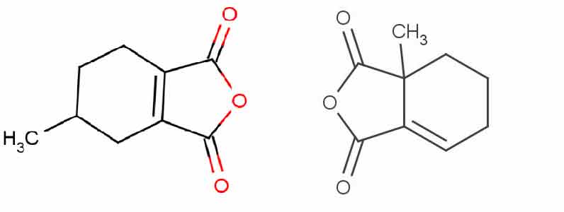 2-甲基四氢邻苯二甲酸酐分子式结构图