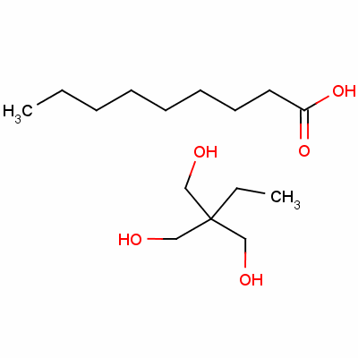 壬酸与2-乙基-2-羟甲基-1,3-丙二醇的酯分子式结构图